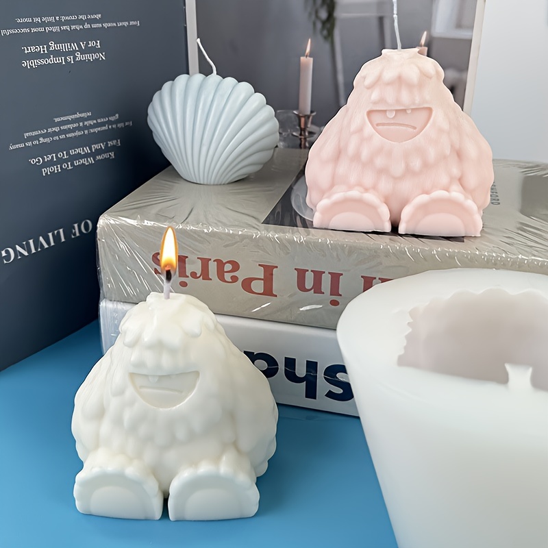 New Sitting Bear Candle Silicone Mold DIY Cute Animal Aromatherapy Resin  Gypsum Mousse Ice Cube Baking Mould Form for candles