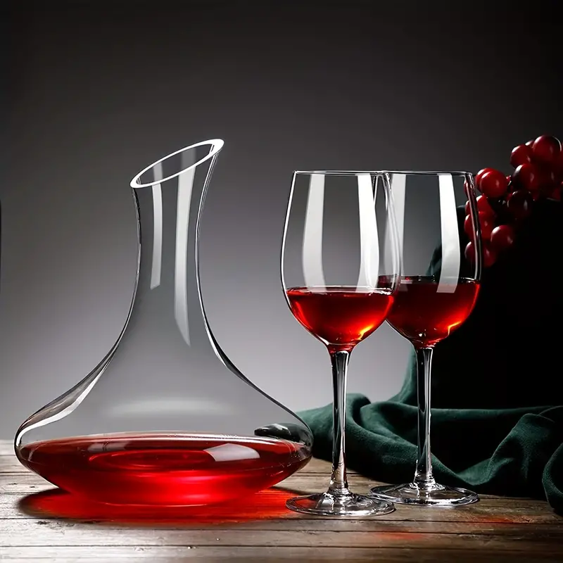 Viski Bordeaux Glasses, 4 Lead-Free Crystal Wine Glasses, European