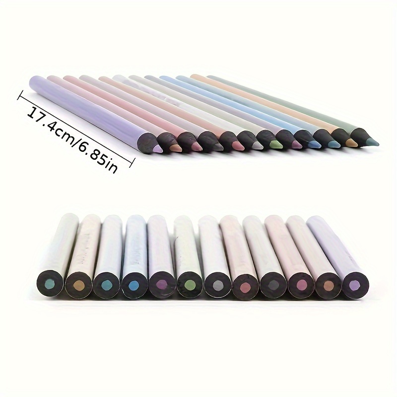 12color New Metal Texture Colored Pencil Set Practical Black - Temu