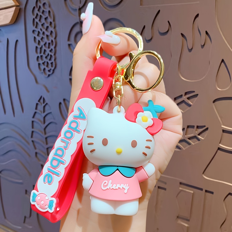 Kawaii Sanrio Hello Kitty Mobile Phone Pendant Inspearl Beaded Bracelet Bag  Decoration Accessories for Girls Sweet Keychain Gift - AliExpress