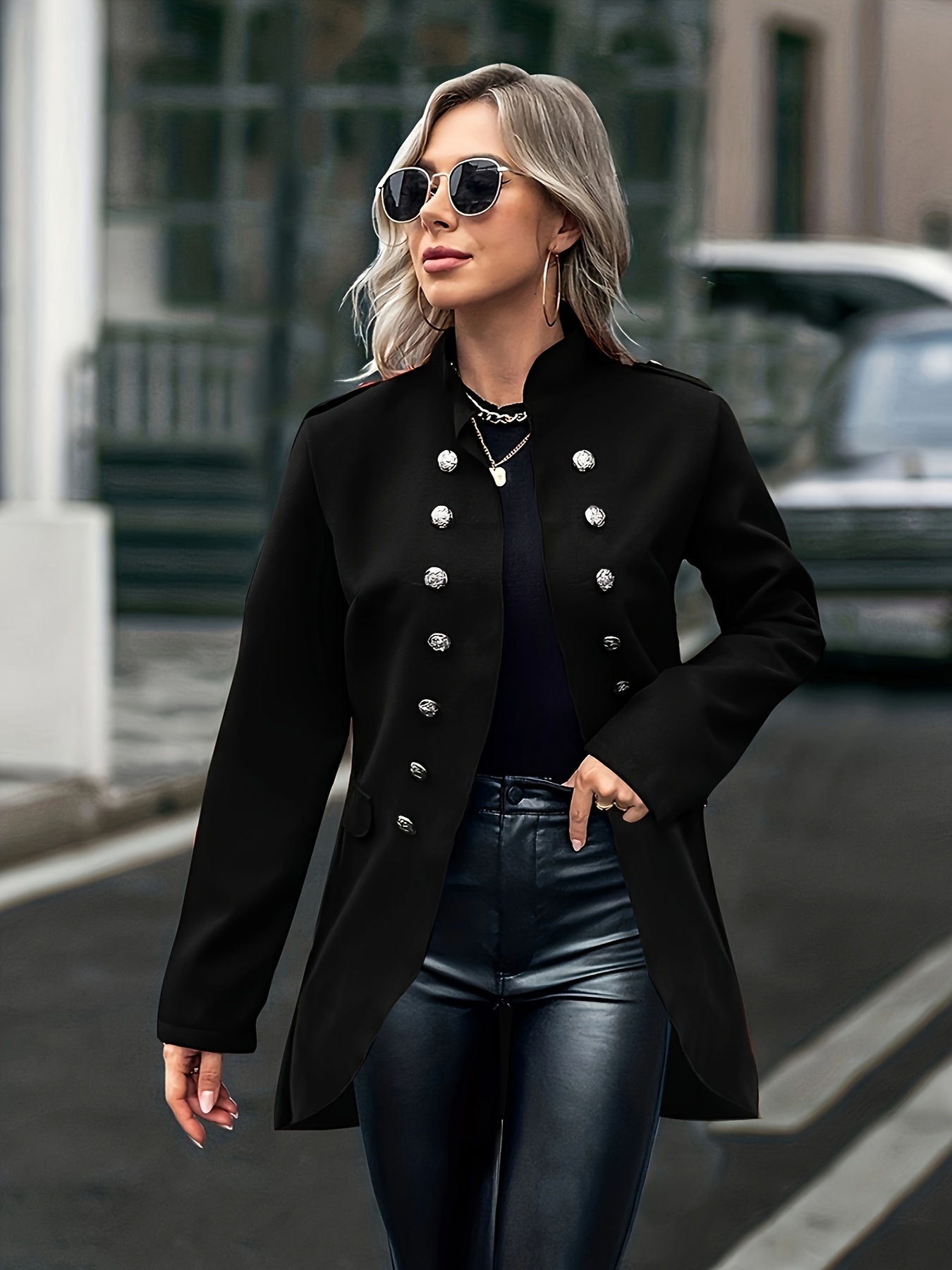 Military Double Breasted Wool Coat - Grrly Grrls