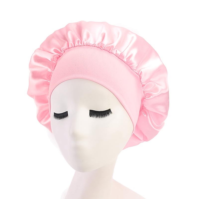 Bonnet de bain élastique doux Femmes Cheveux longs Piscine Chapeau Nylon  pour adulte unisexe Rose # d952639
