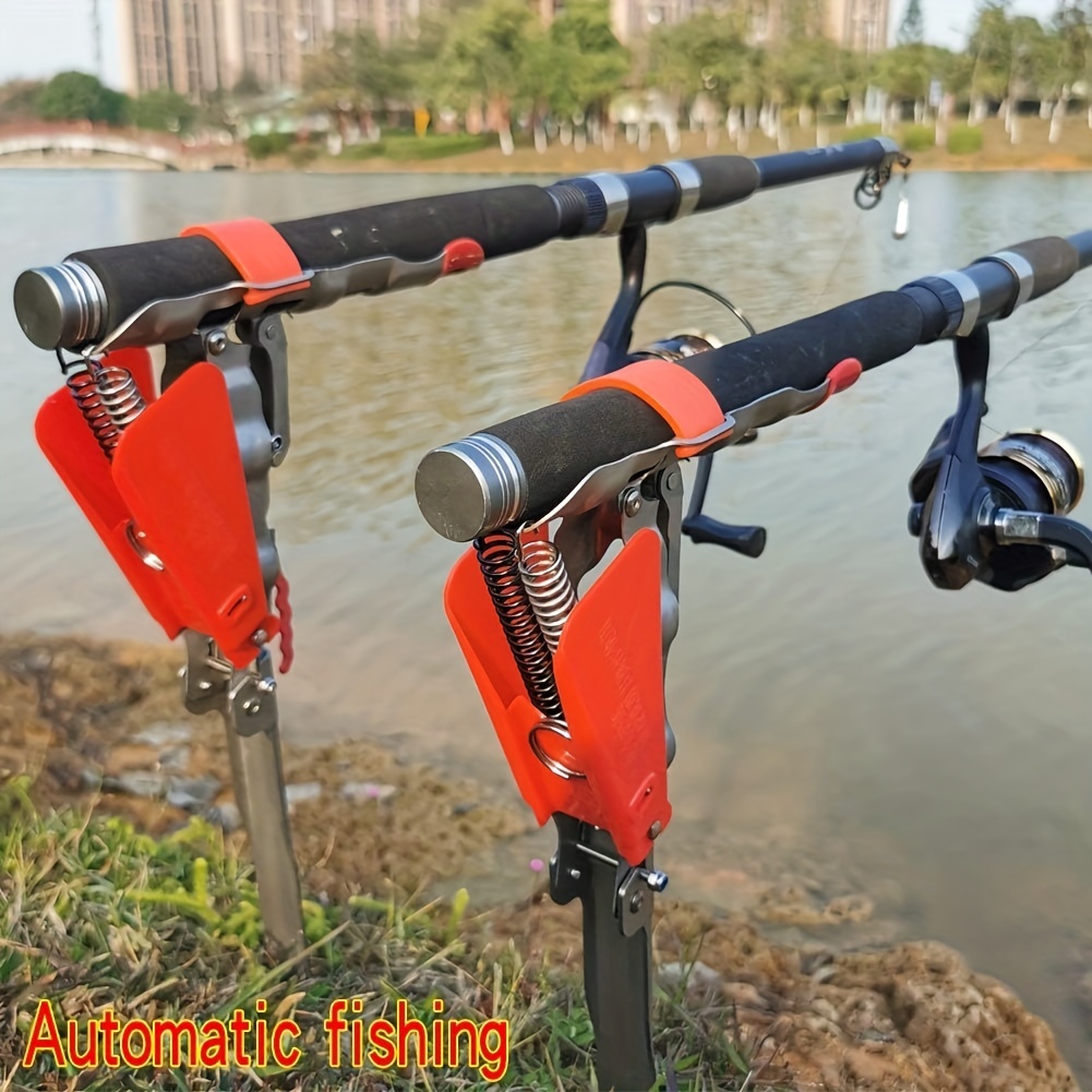 Automatic Rod Lifter Double Spring Fishing Rod Rod Steel Holder Fast  Adjustable
