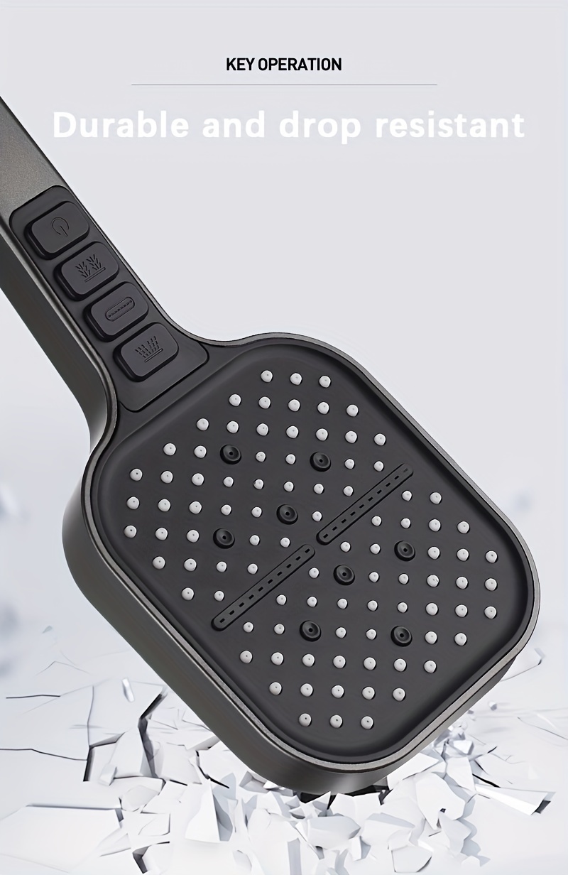 high pressure shower head with handheld 7 mode shower heads with 59 extra long stainless steel hose adjustable bracket   tile pets Product details 11