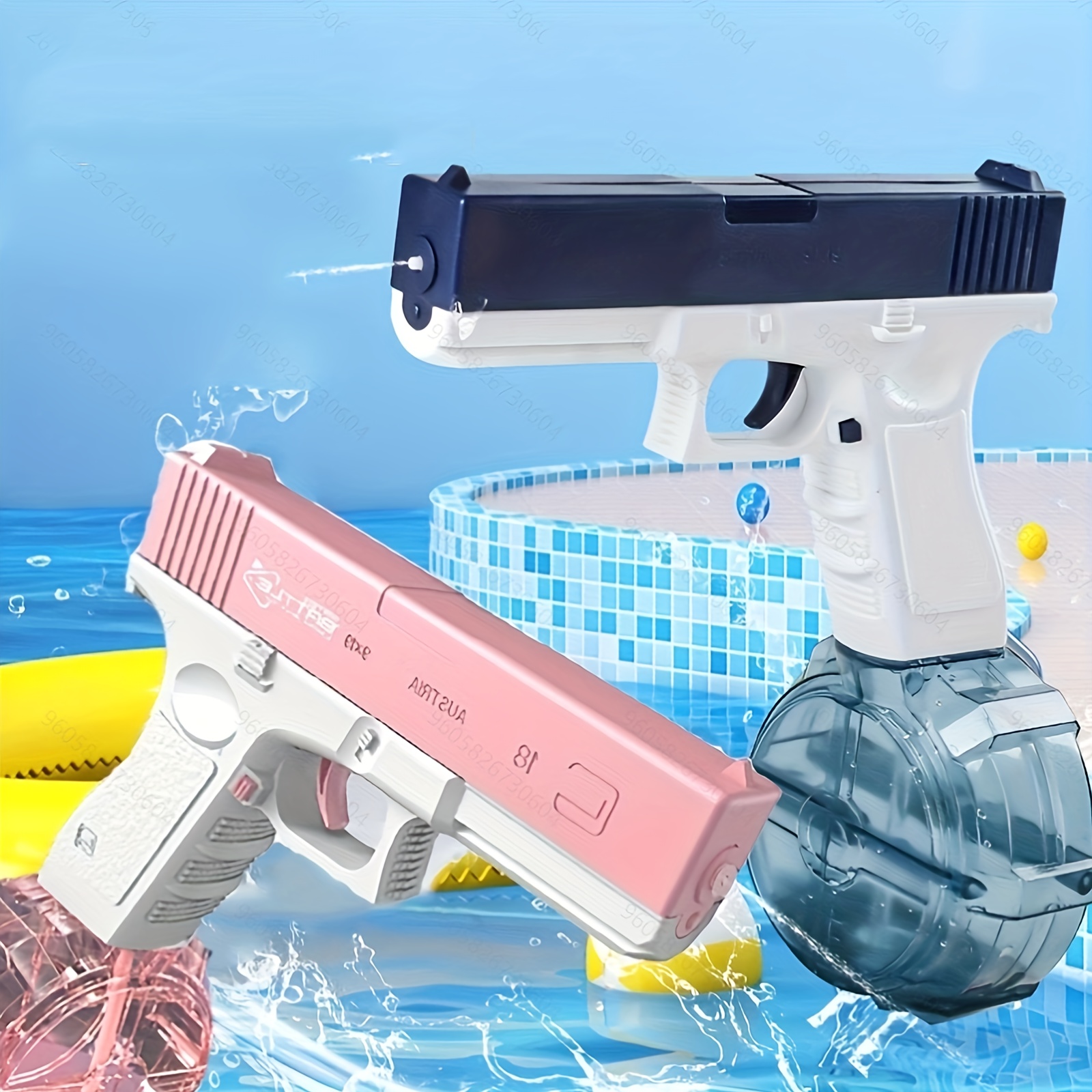 Pistolas de agua eléctricas para adultos y niños, pistolas de chorro con  batería de gran capacidad, alcance de hasta 32 pies de alcance automático  de