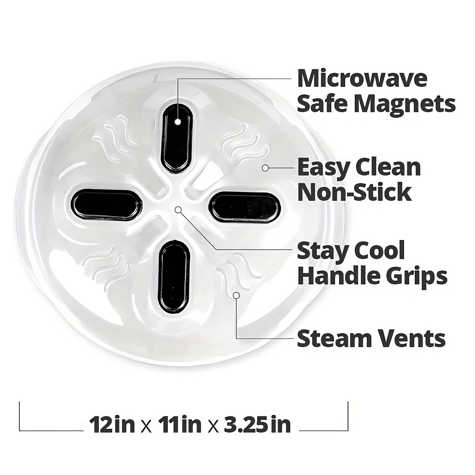 Clear Microwave Cover With Steam Vents - Anti-splatter Guard For Oven And  Microwave Cooking - Temu