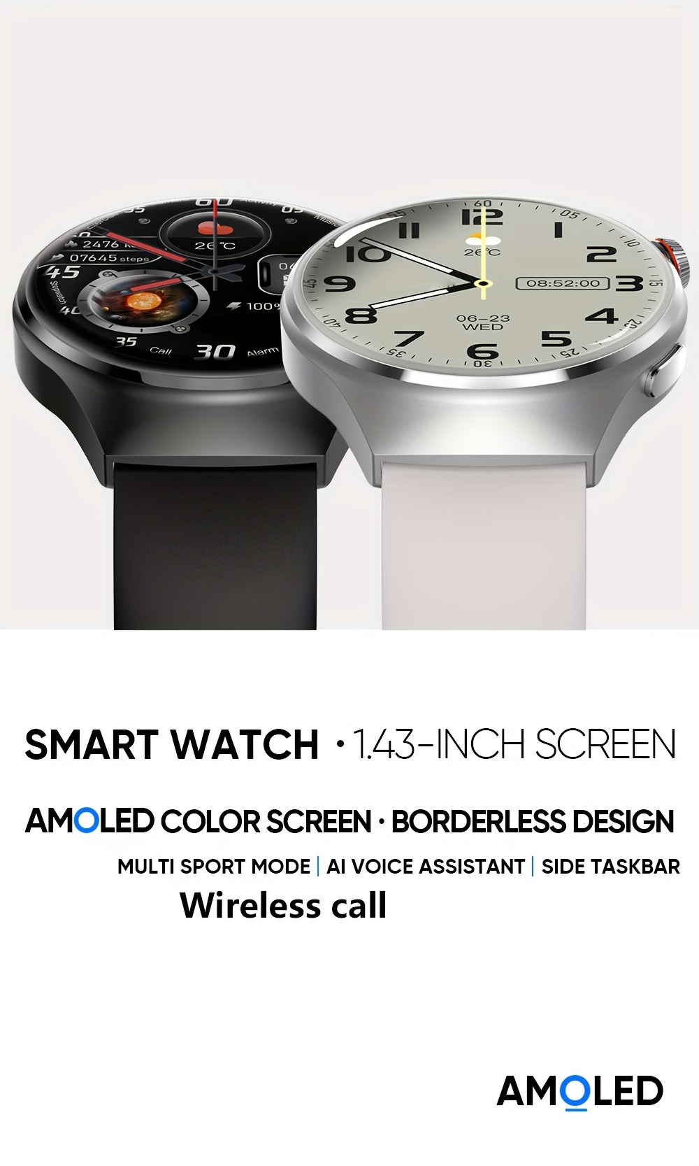 2023 NEW For Huawei Watch GT4 Pro AMOLED Smart Watch Men Custom Dial A –  yiannys