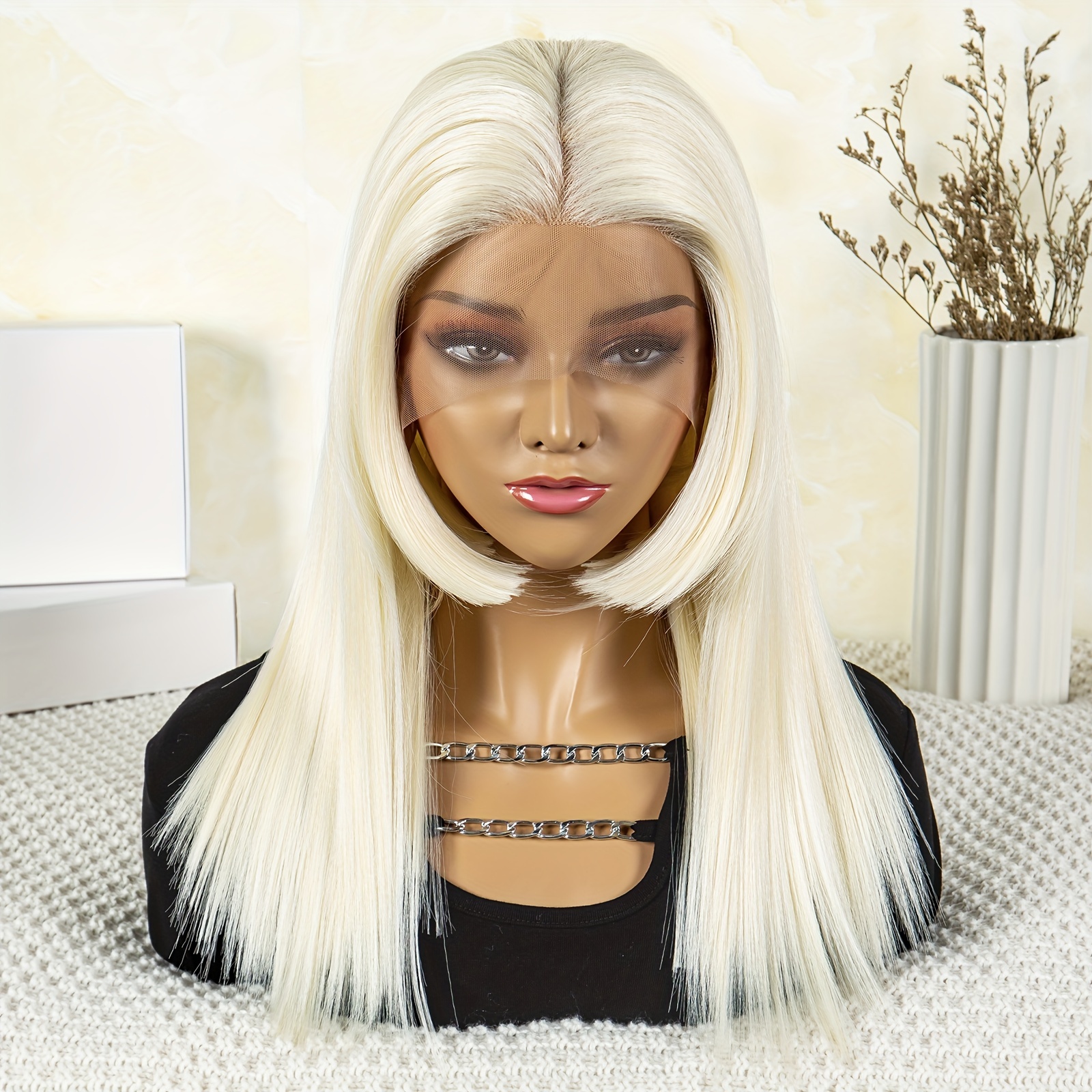 T shaped Lace Front Wig Gradient Light Brown Synthetic - Temu