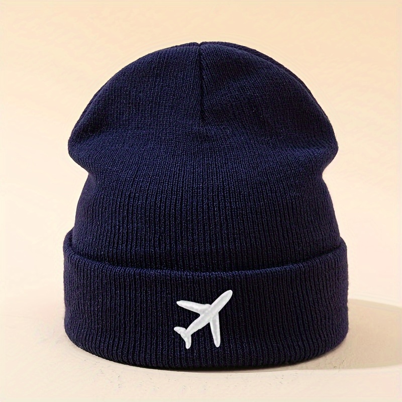 TEMU Cappello Invernale Ricamato con Aereo & ad Design - e Caldo con Protezione per le Orecchie, Elastico per Tempo Freddo, Lavabile in Lavatrice,