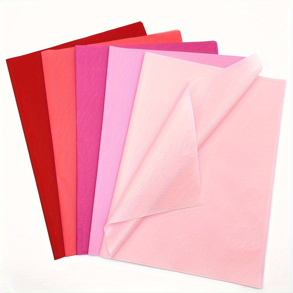 10 Hojas/paquete Papel Seda Rojo Diseño Corazones Envolver - Temu