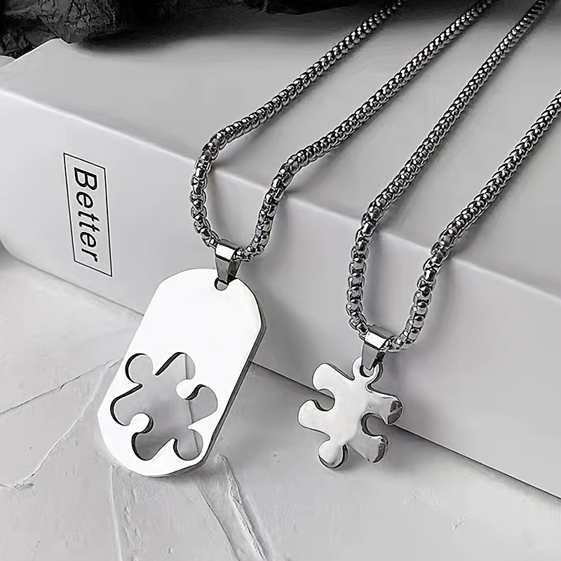 Two piece deals couple necklace