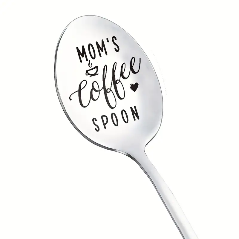 Mirror Polished Stainless Steel Spoon -funny Mom's Coffee Spoon