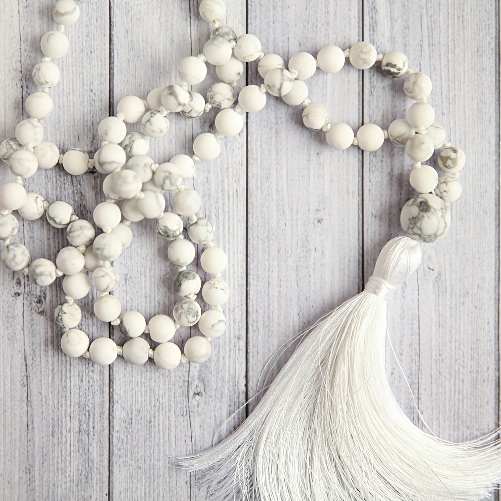 1pc Exquisite 108 Mala Bead Necklace, Yoga Mala Meditation Beads Jewelry  Prayer Necklaces For Men