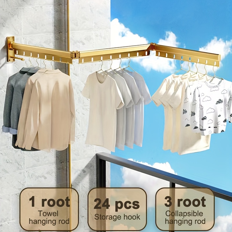 Punchfree Baby Clothes Hanging Storage Rods With - Temu
