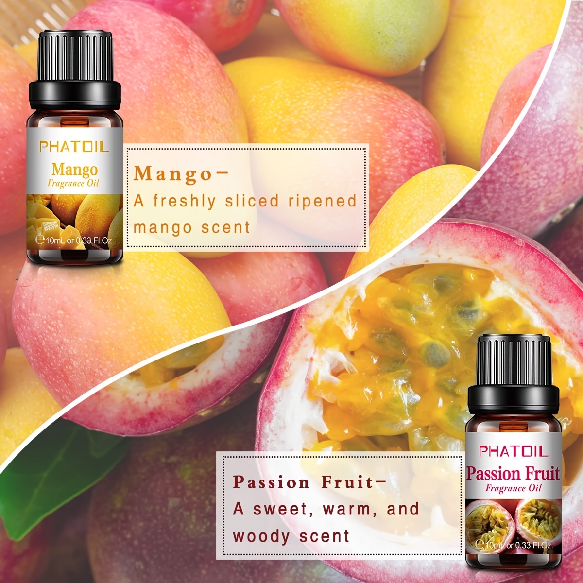 6pcs 10ml Fruity Fragrance Essential Oils Set, Fragrance Oils Gift Set for  Diffuser, Humidifier, Massage, Aromatherapy - Passion Fruit, Mango,  Strawberry, Cherry, Coconut, Watermelon