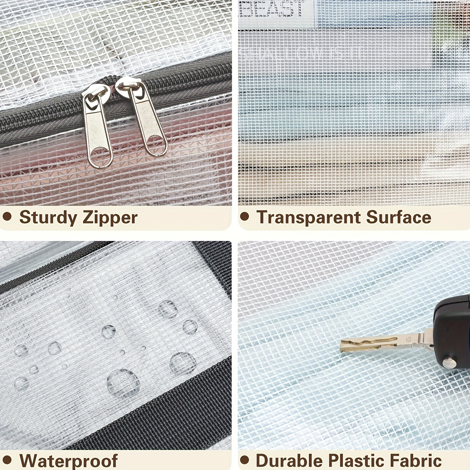 Plastic Waterproof Blanket Storage Bags, Clear Storage Bags With