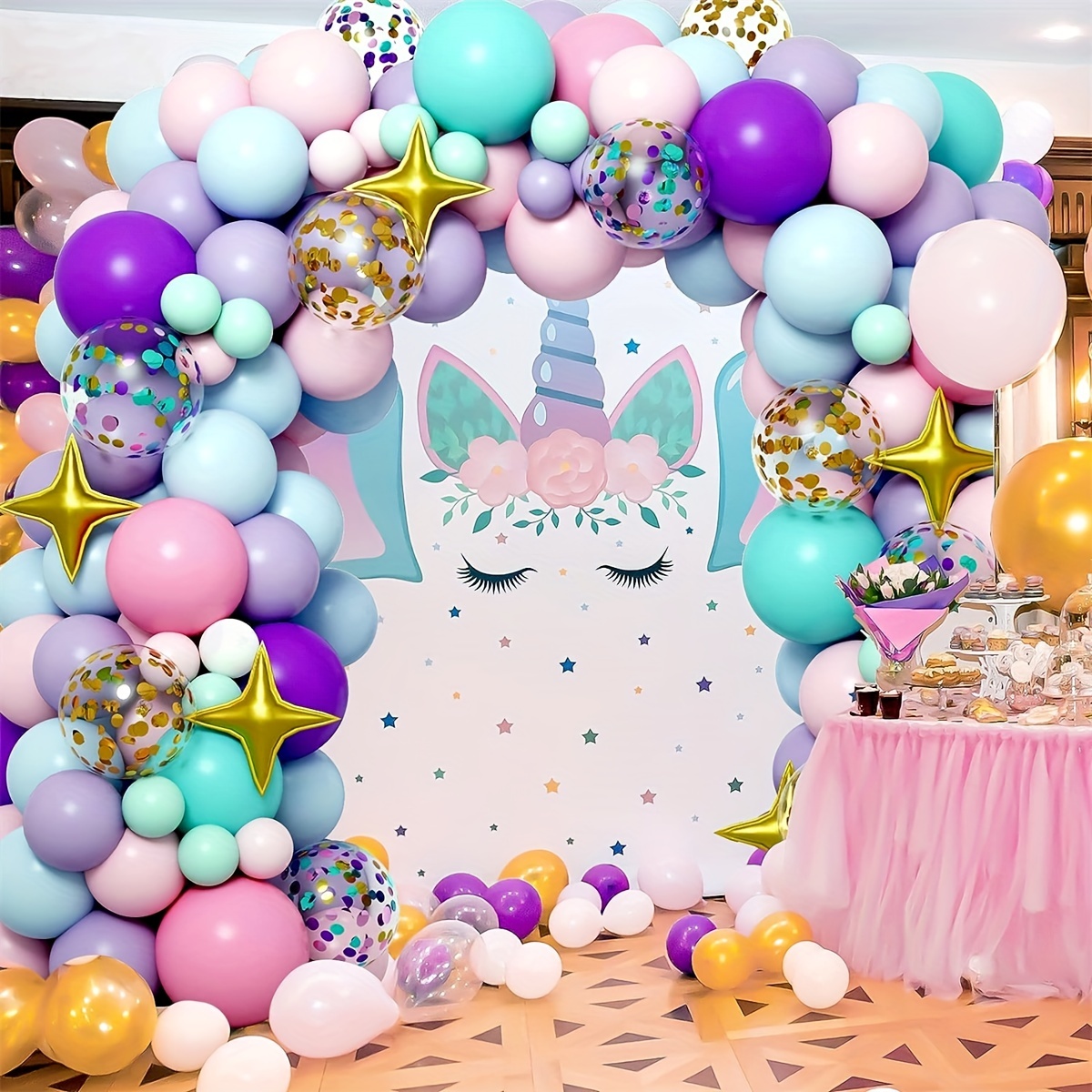 Unicorn Birthday Decorations for Girls Unicorn Balloons Set