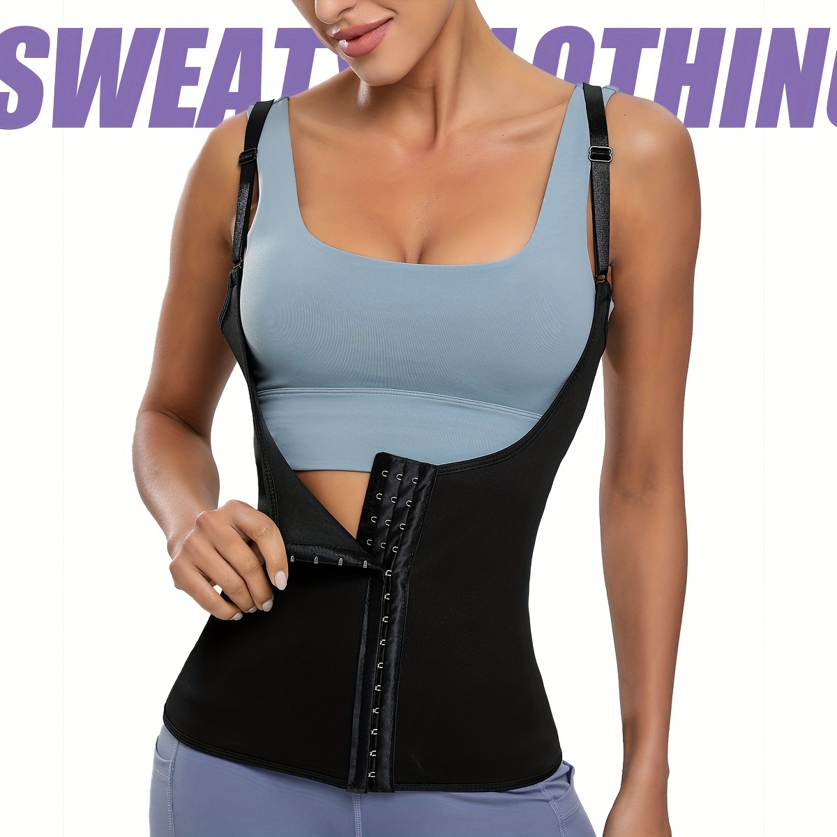 HOPLYNN Neoprene Sauna Sweat Waist Trainer Corset Trimmer Vest for Women  Tummy Control, Waist Cincher Body Shaper