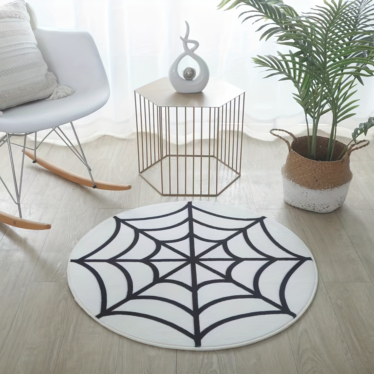 Halloween Spiderweb Pattern Floor Mat Soft And Comfortable - Temu