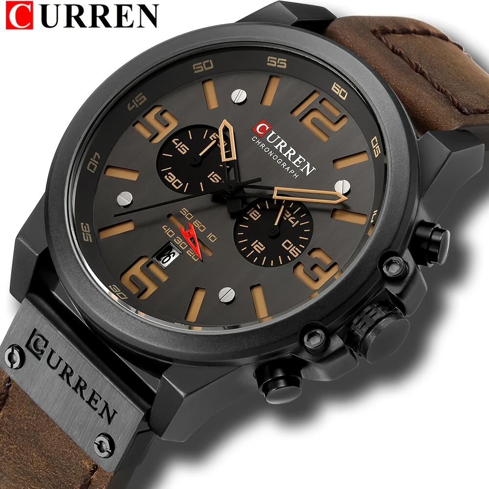  mens sports watch multifunctional timing wristwatch details 0