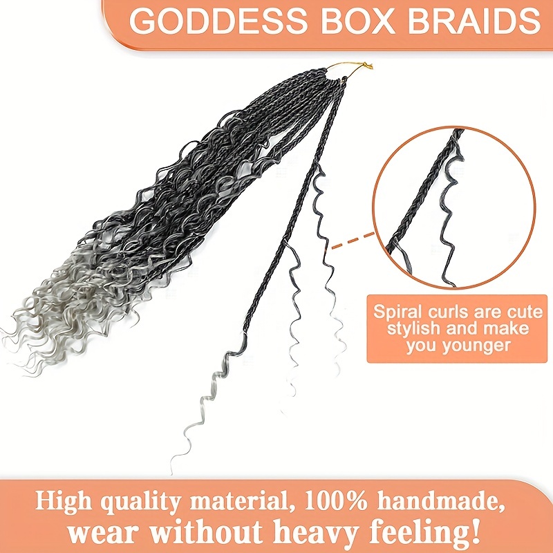 12 Roots Box Braids Crochet Braiding Hair Extensions Curly - Temu Canada