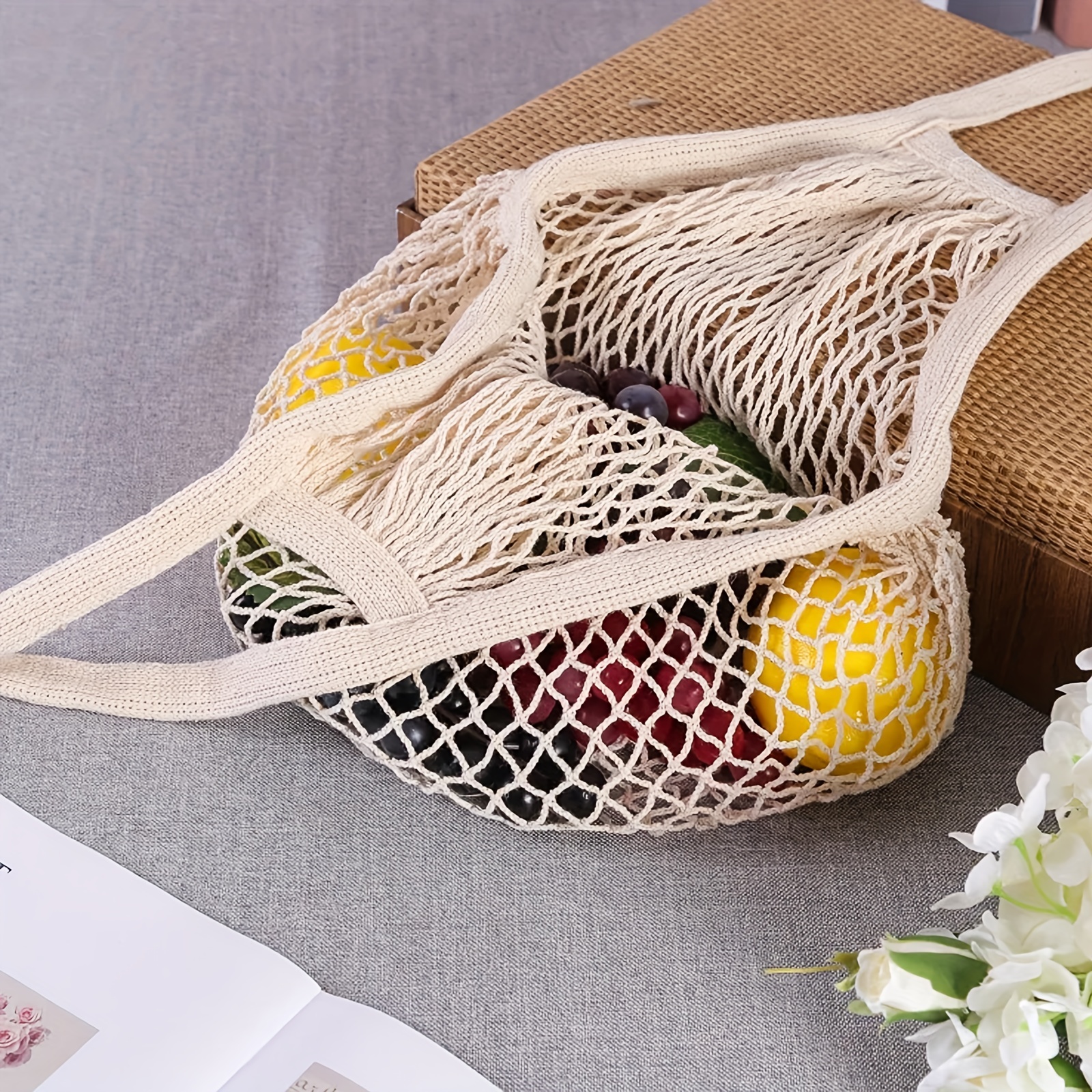 Reusable Produce Bag Mesh Bag Environmental Friendly Shopping Bag Large Capacity