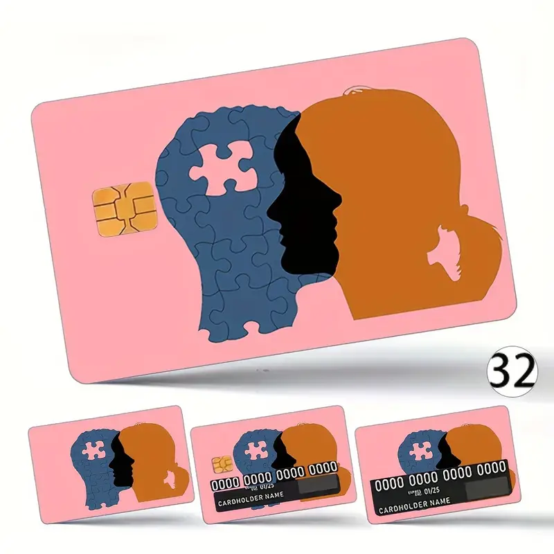 4pcs Kredit- Debitkarten-aufkleber - Geschützte Personalisierte Bankkarten  - Dünne Wasserdichte Pvc-kartenabdeckung - Taschen & Gepäck - Temu Germany