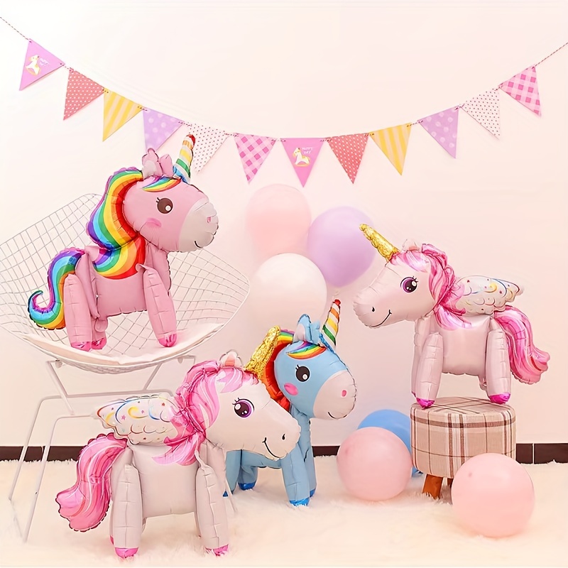 6 Ballons imprimés Princesse Licorne - Rose et Blanc - My Party Kidz
