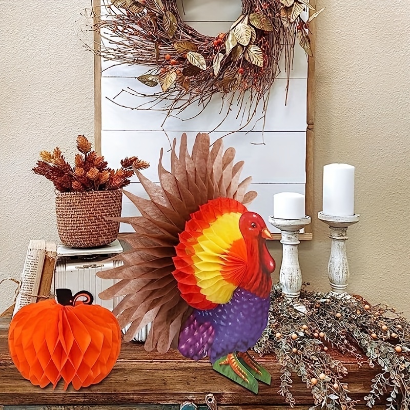 Beistle Tissue Paper Turkey Centerpiece Thanksgiving Party Autumn