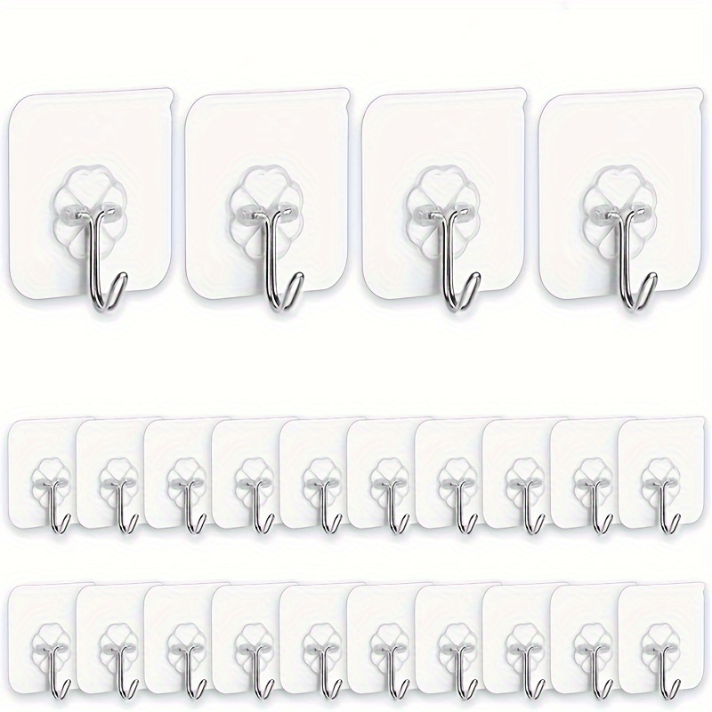 Wall Hooks Adhesive Heavy Duty Wall Hooks Transparent - Temu United Kingdom