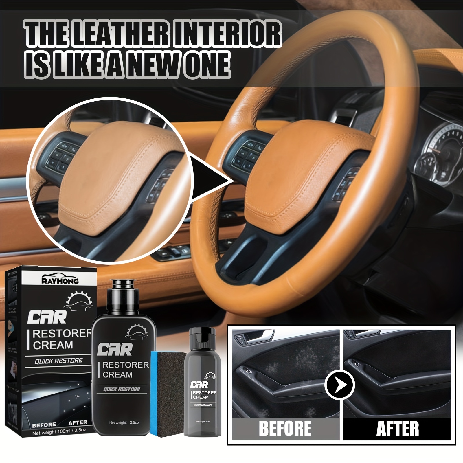 Car Foam Cleaner Spray Multifunctional Leather Steering - Temu