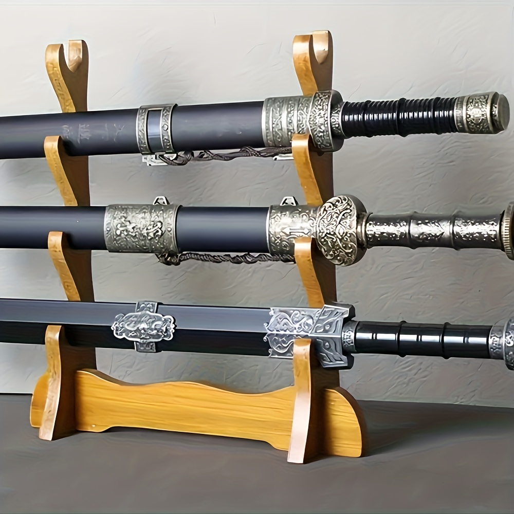  NANGOPOP Soporte para espada Katana de madera, soporte