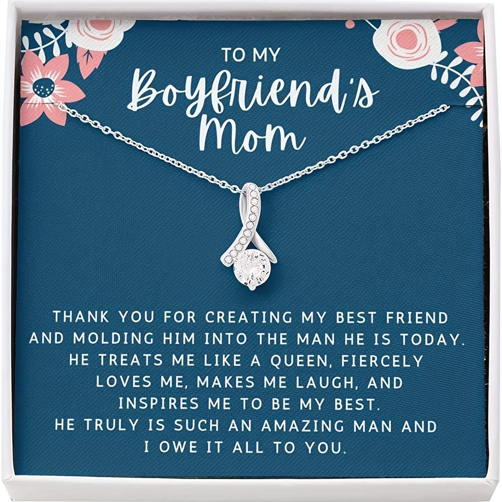 To My Boyfriend's Mom Necklace, Gift for Boyfriend Mother, Birthday Gift  Christmas Gift for Boyfriends Mom 