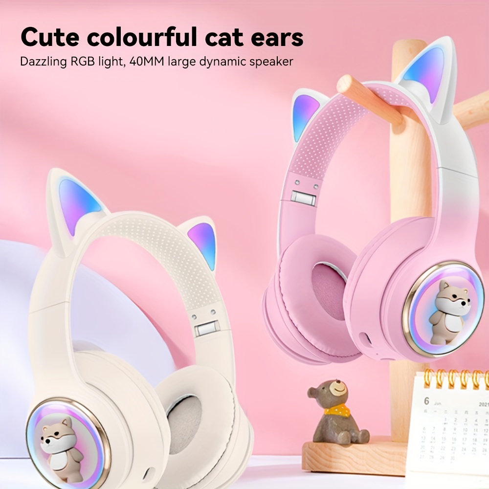 Mignon Antlers / cat Ear Sans Fil Bluetooth Casque Gamer 3.5mm