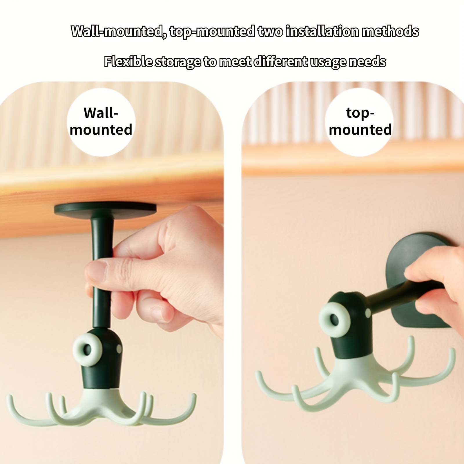 Creative Long Hook Octopus Octopus Wall Hook Sticky Hook - Temu