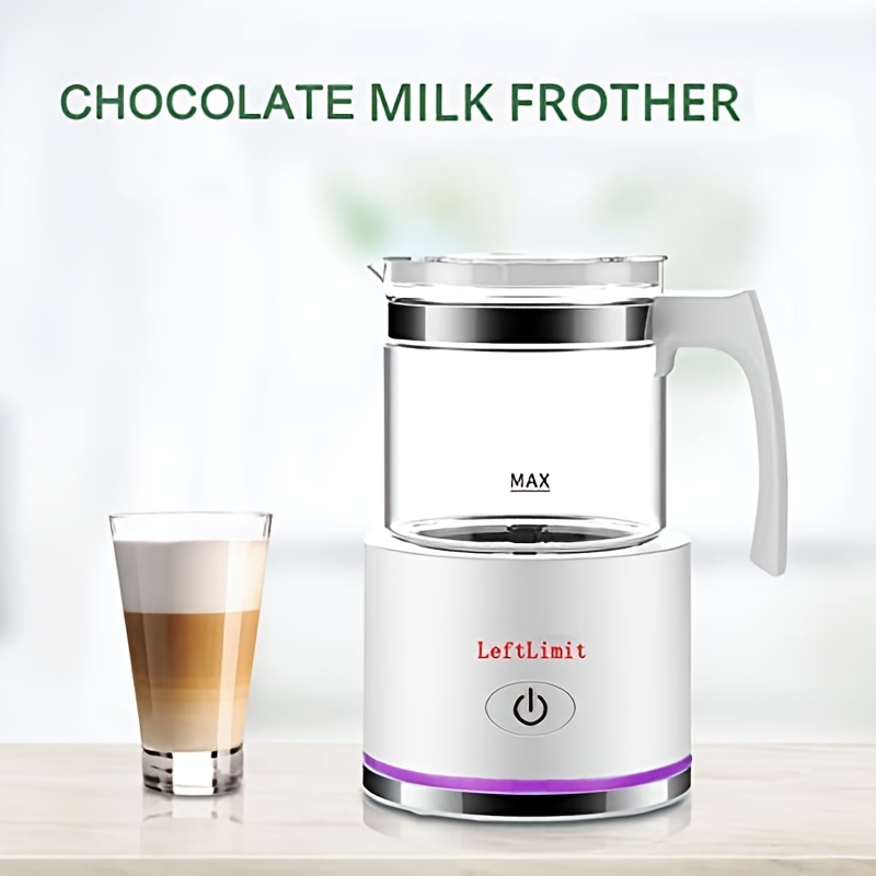 Automatic Milk Frother with Container for Soft Foam Cappuccino Electric Milk  Foam Machine Maker Coffee Heating