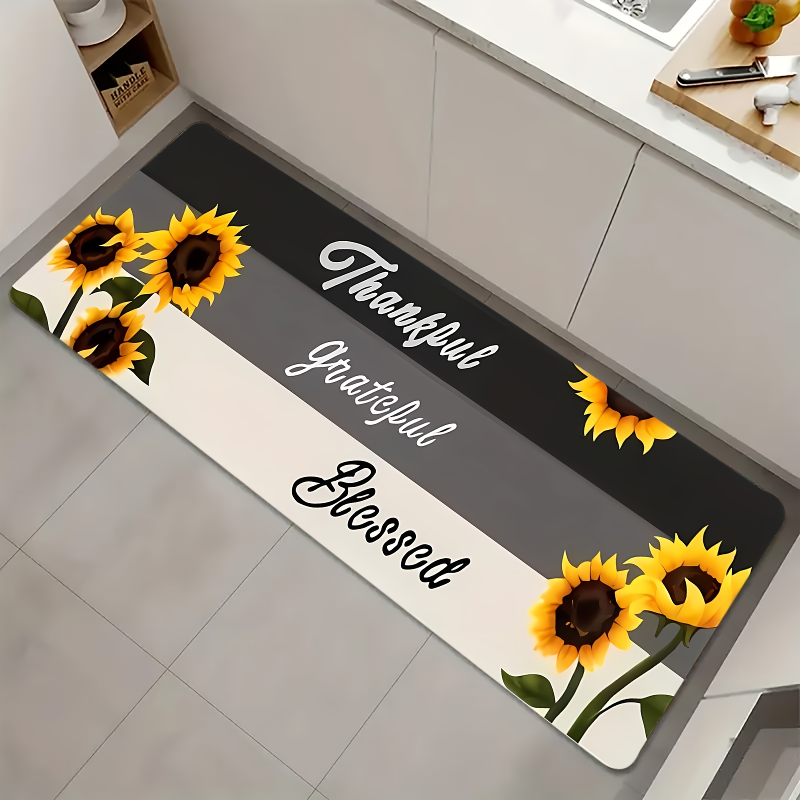 Kitchen Floor Mat Oil Proof Waterproof Kitchen Mats Non Slip Floor Mat  Washable Home Mats Long Strip Entrance Doormat Home Decor