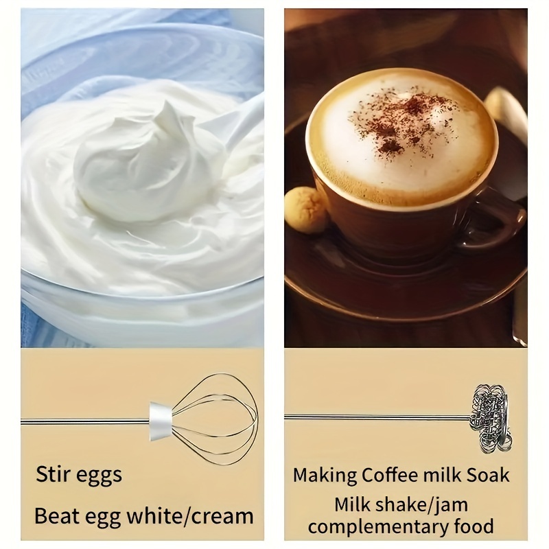 Hmwy-electric Milk Frother Egg Coffee Mixer Stirrer Foamer Maker Beater  Handheld