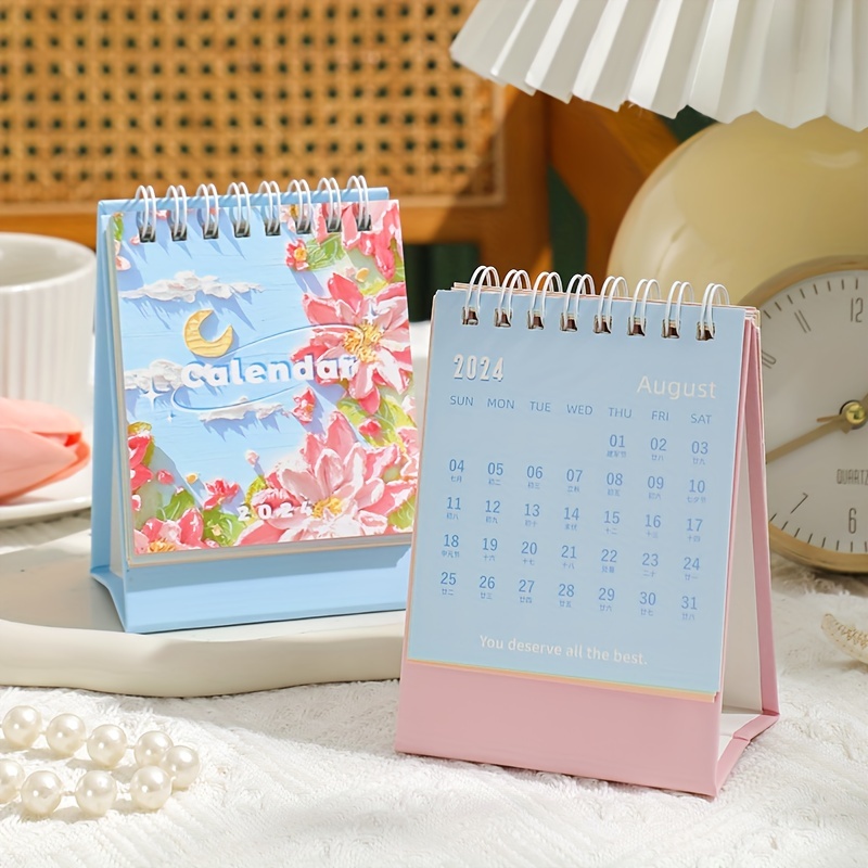 Mini calendriers de bureau 2023 2024 Flip Calendar Calendrier de