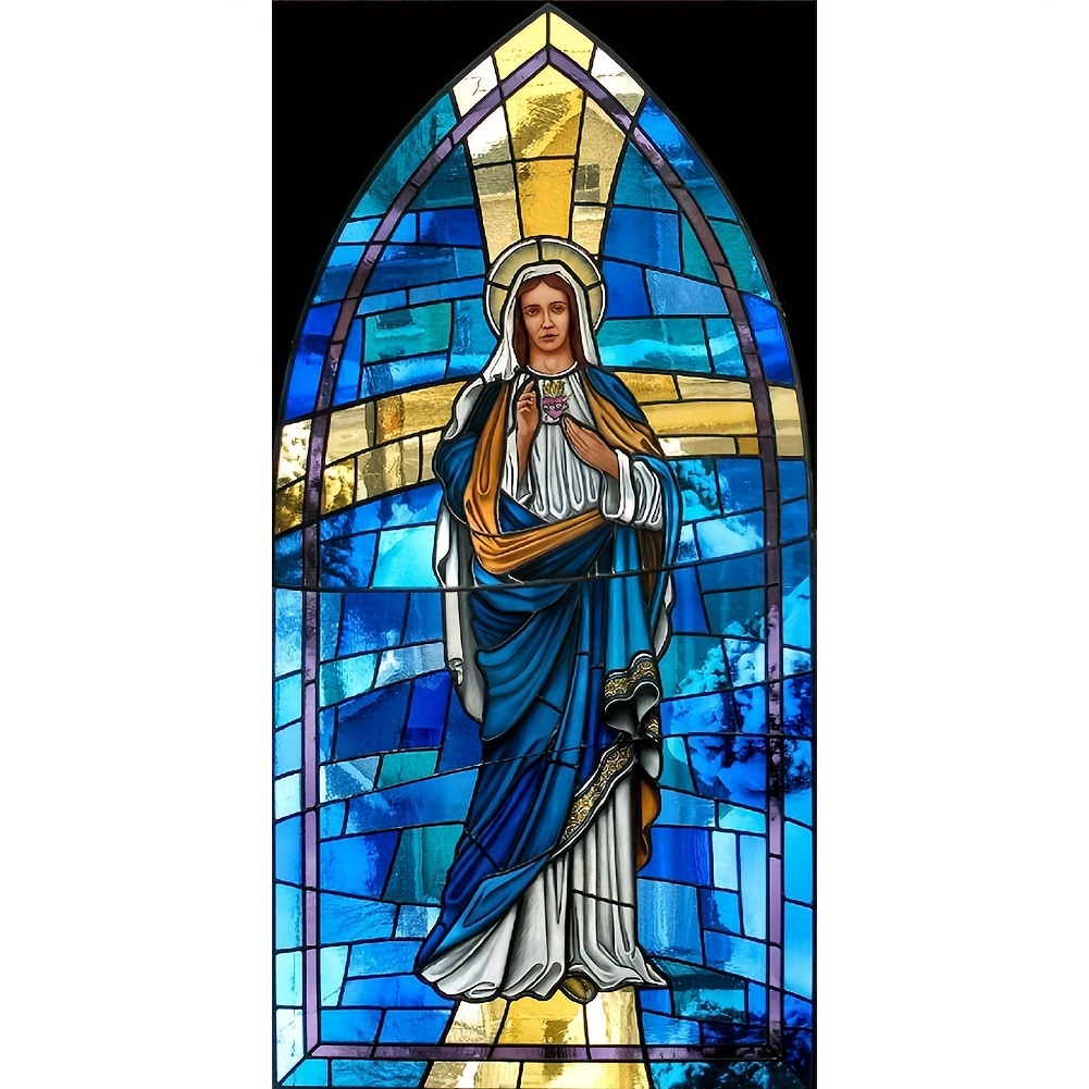1pc Large Size 40*70cm/15.75inx27.57in Without Frame DIY 5D Artificial Diamond Painting Set Faith Diamond Painting Full Artificial Diamond Art Embroidery Cross Stitch Picture Artificial Diamond Painting Art Craft For Wall Decor Surprise Gift