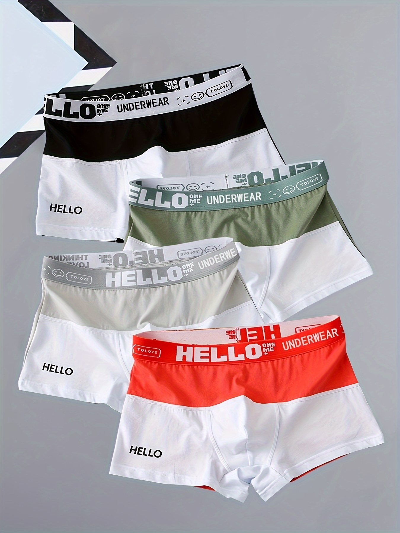 Men's Fashion Color Block Breathable Comfy Stretchy Boxer - Temu