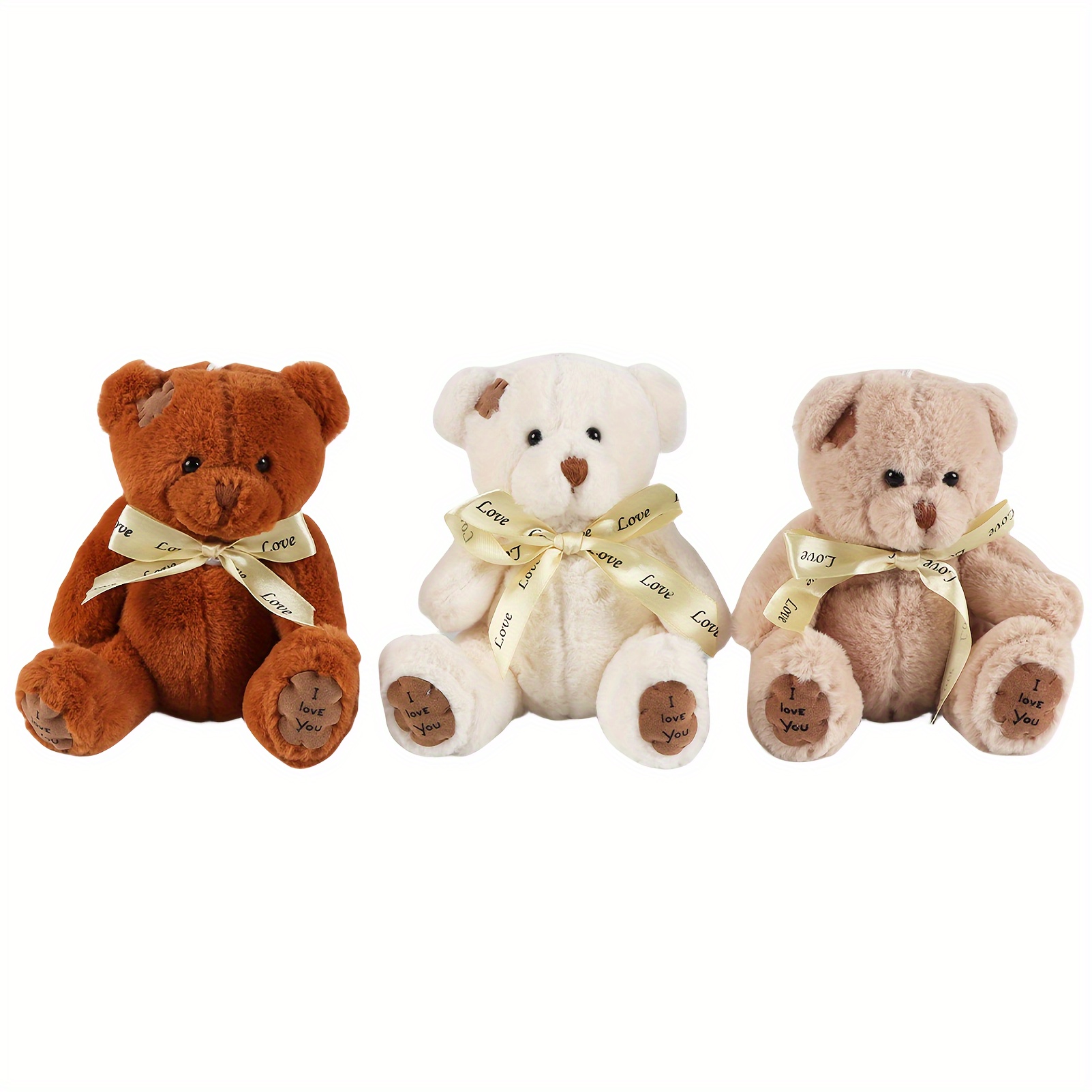30/40cm Teddy Bear Peluche Toy Enfants Rembourrés Sommeil Poupées Câlin  Ours Fille Cadeaux d'anniversaire H