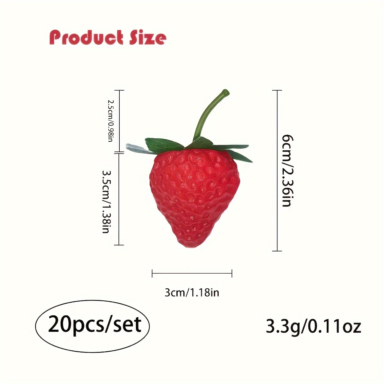 12pcs Artificial Plastic Strawberry Home Party Thanksgiving Decoration