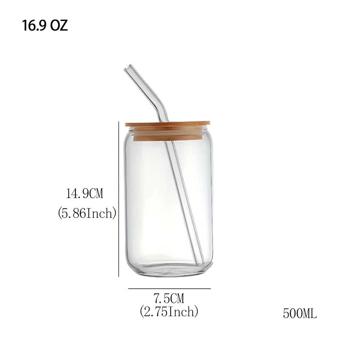 Retro Flower Can shaped Glass Tumbler With Bamboo Lid Straw - Temu