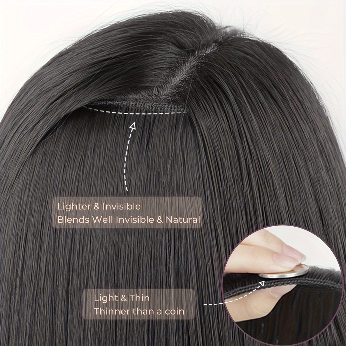 6pcs long straight highlighted hair extensions with clips chocolate brown blonde strands for all hair types   in for natural look versatile hair styling   extensions secure clip attachments details 3