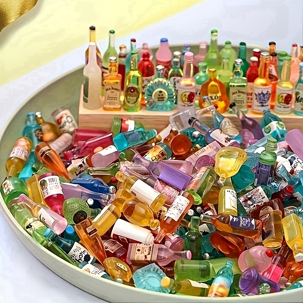 Casa de muñecas que deseen botellas Mini Botella de de Cristal