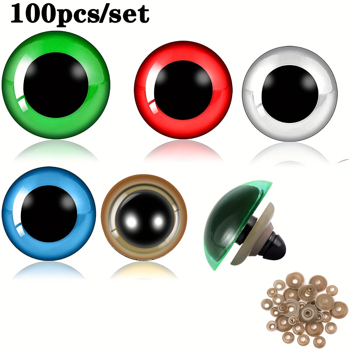 100Pcs/set Supplies Imitation Doll Glass Eyes DIY Crafts Safety