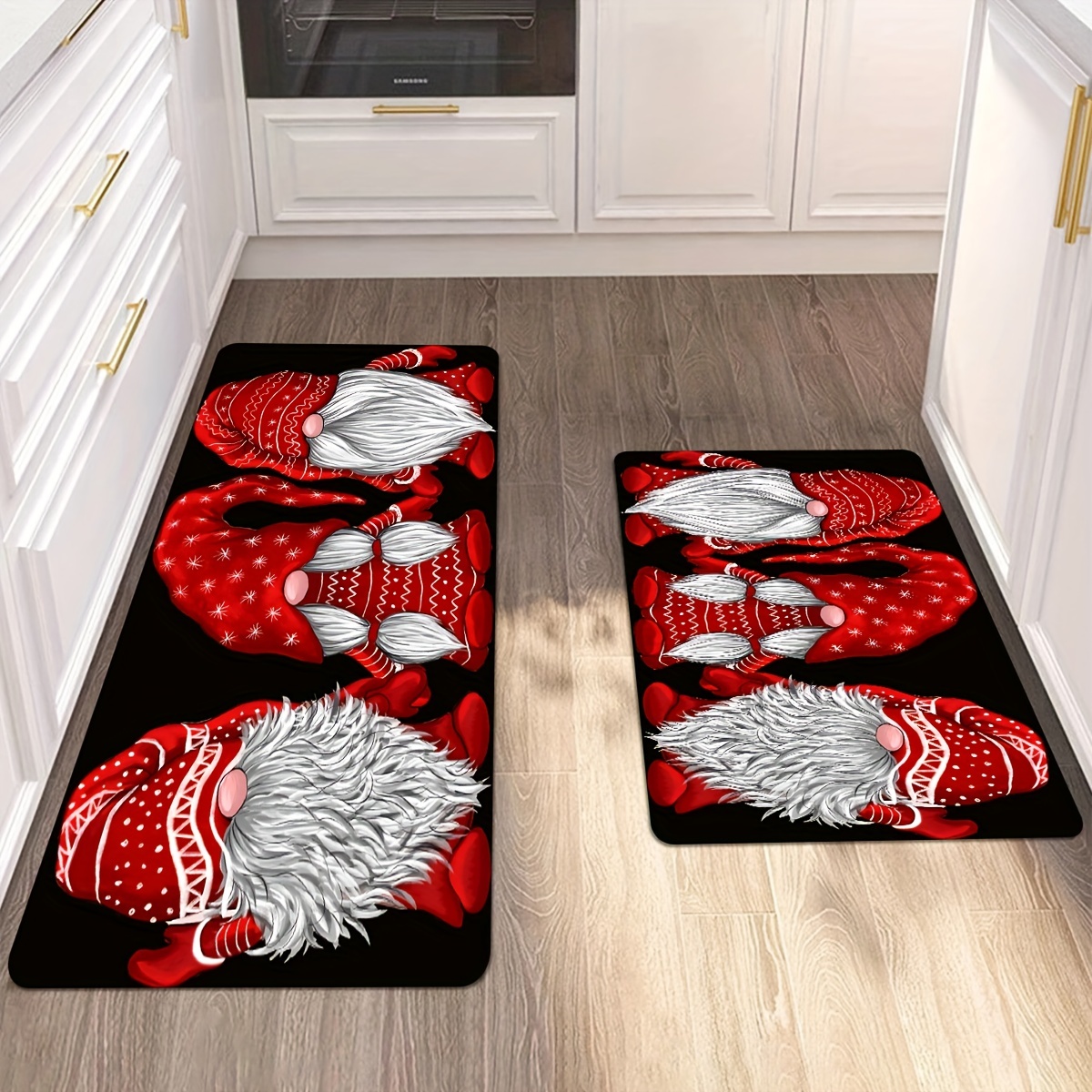 COZEVDNT Alfombrilla de Navidad para el suelo, alfombra interior, alfombrilla  antideslizante para puerta, diseño navideño, decoración