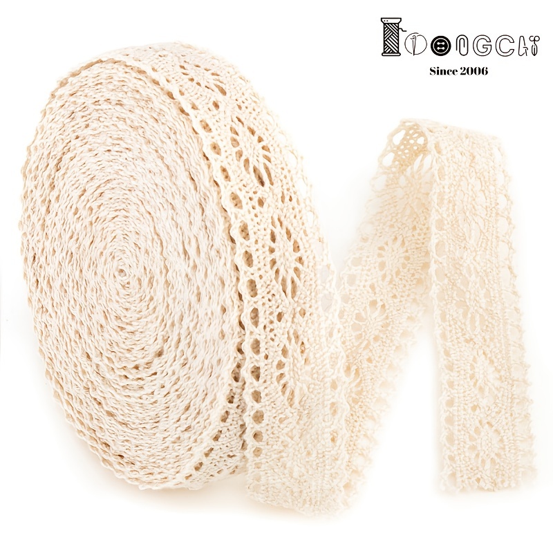 20 Yards Cotton Lace Ribbon Crafts Sewing Lace Trims Crochet