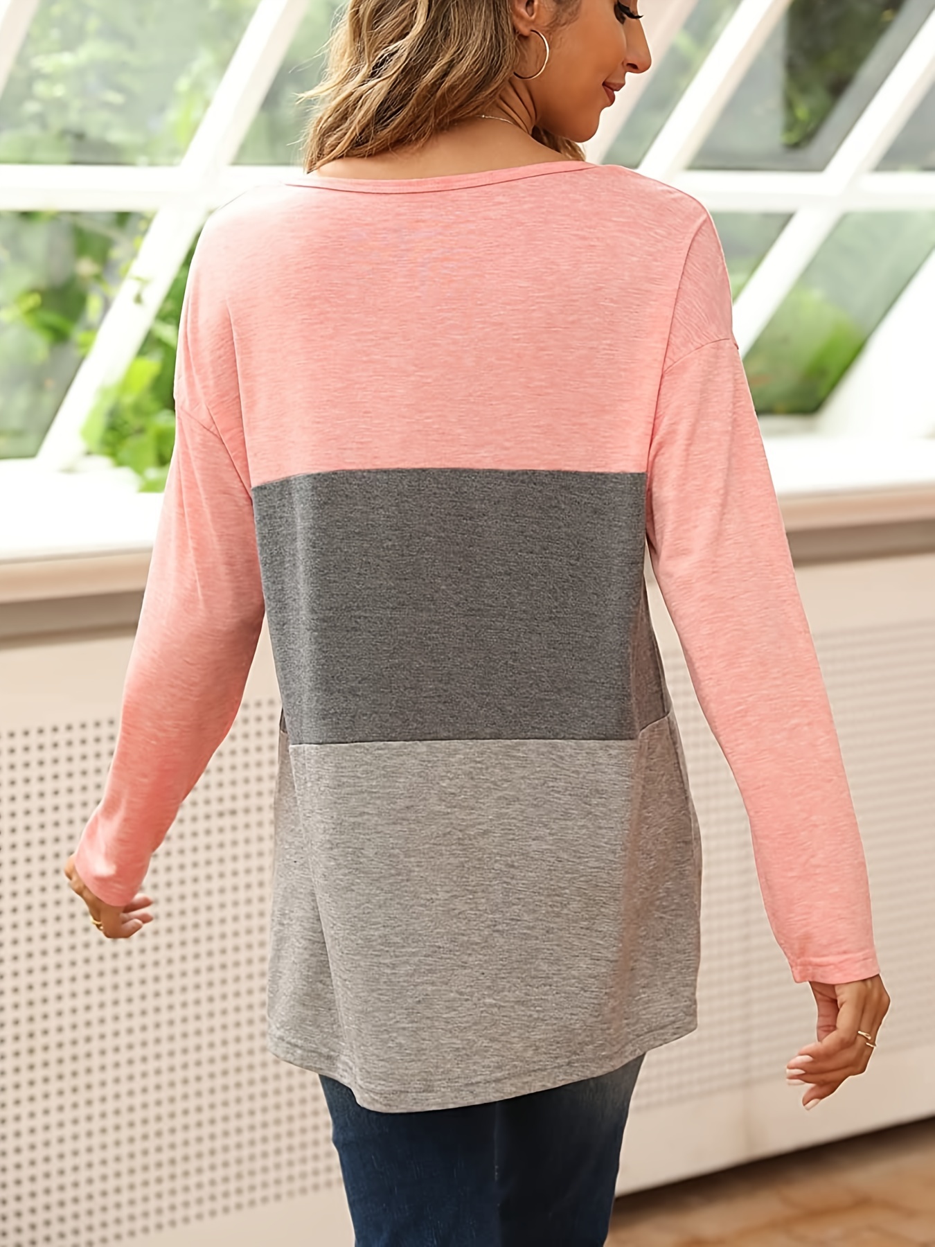 Women's First-Class Long Sleeve Raglan Tee - Colorblocked - Cloud